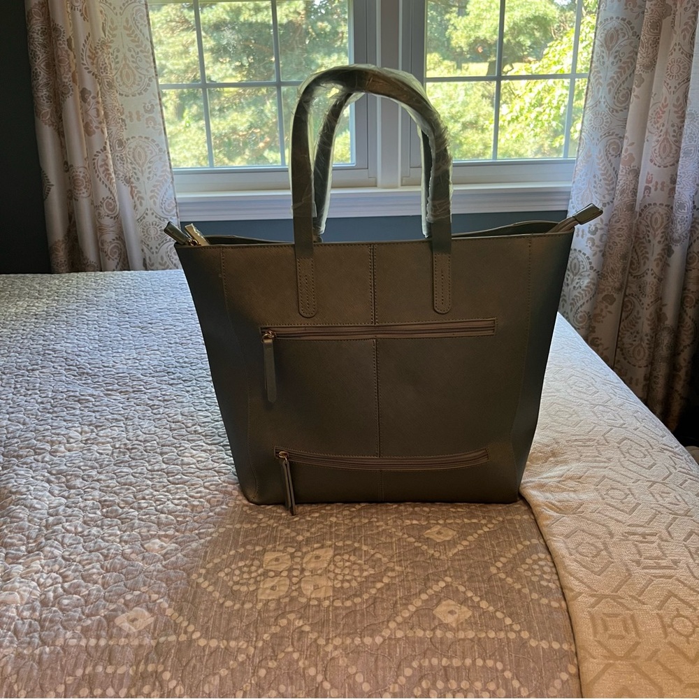 Joy Mangano  dark silver Travel Tote Bag, NWT - Picture 2 of 8